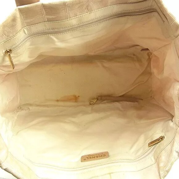 Chanel Tote bag New travel line Beige Gold Woman Authentic Used - Picture 3 of 6